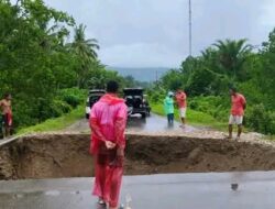 Baru Sebulan Diperbaiki, Oprit Jembatan Wai Kian di SBT Kembali Amblas Akibat Hujan Deras