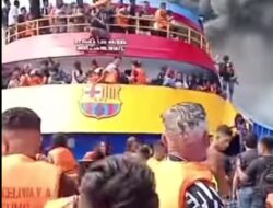 KM Barcelona V Terbakar di Perairan Minahasa Utara, Ratusan Penumpang Lompat ke Laut
