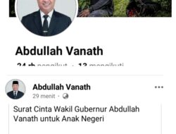 Surat Cinta Wakil Gubernur Maluku Abdullah Vanath untuk Anak Negeri Viral di Media Sosial
