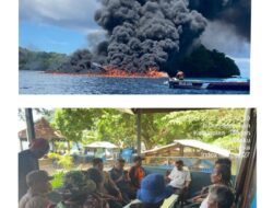 KM Sarana Perkasa Terbakar di Perairan Gunung Api Banda, 8 ABK Berhasil Diselamatkan SAR Gabungan