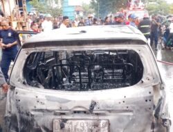Mobil Sigra Angkut BBM Diduga Ilegal Hangus Terbakar Dekat SPBU Galala Ambon